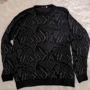 vintage pattern knit sweater